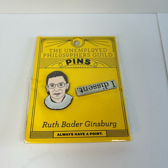 Ruth Bader Ginsburg RBG “I Dissent” Enamel Pin Set Collectible - Picture 1 of 4